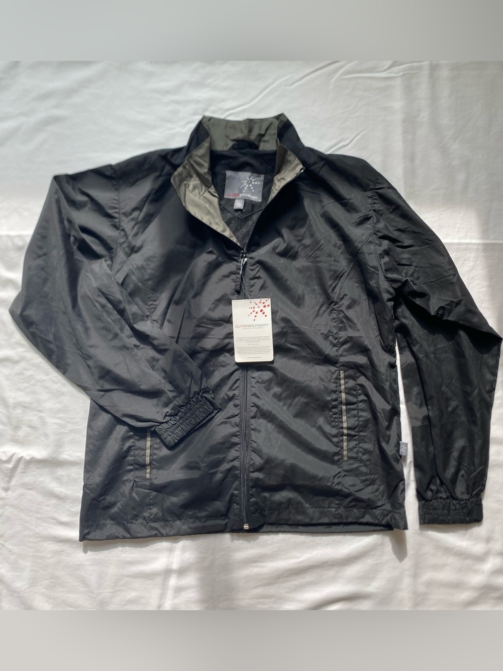 Outer Boundary Black Lightweight Windbreaker Jacket
